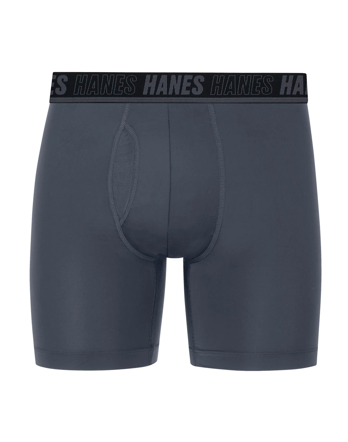 Hanes Moves Ultimate Men's Anti-Chafe Boxer Brief Underwear, Total Support Pouch, X-Temp, 1-Pack, 6"