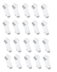 Hanes Men's Cushioned Ankle Socks Pack, 20 Pairs, Moisture Wicking