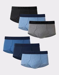 Hanes Ultimate Big Men's Brief Underwear, Assorted Solids, 6-Pack, (Big & Tall Sizes)