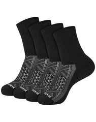 Hanes Absolute Run Men's Socks Pack, 4-Pair Pack, Heel-Shield Tab, Moisture Wicking