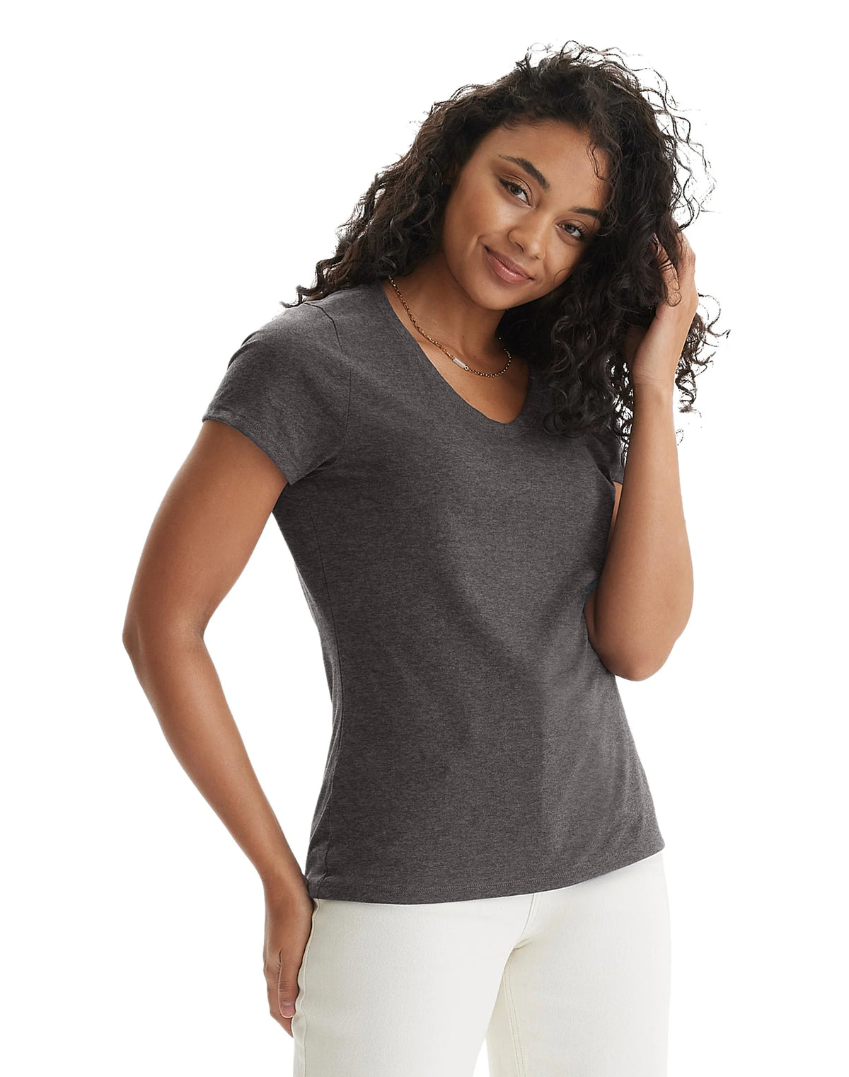 Hanes Perfect-T Women's Tri-Blend V-Neck T-Shirt
