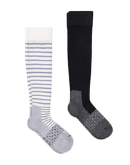 Hanes Absolute Wellness Women's Over-the-Calf Socks, Mild Graduated Compression, 2-Pairs