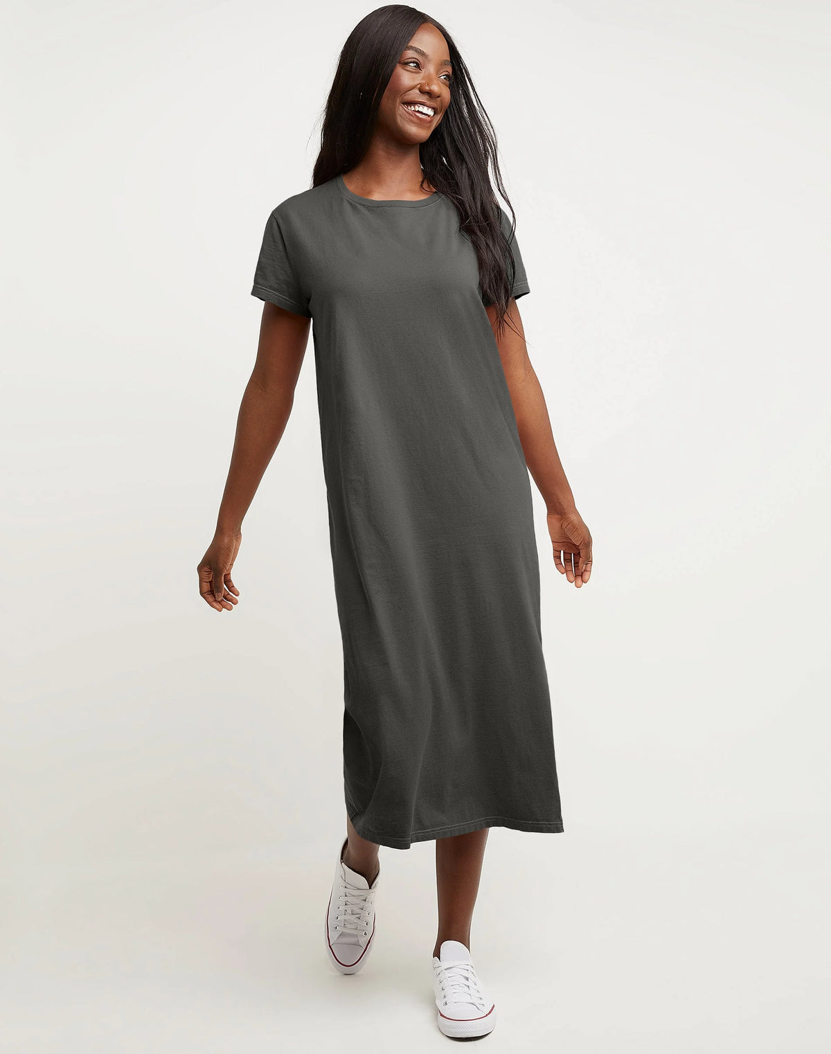 Hanes Women's Garment Dyed Midi Dress