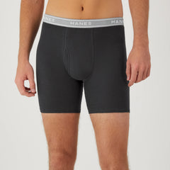 Hanes Comfort Flex Men's Cotton Boxer Brief Underwear, Moisture-Wicking, 6-Pack