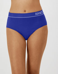 Hanes Originals Women's Seamless Rib Hi-Leg Bikini Underwear, Assorted, 6-Pack