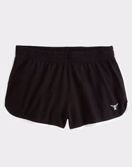Hanes Beefy-T Women's Heavyweight Shorts, Bull Logo, 2.5"