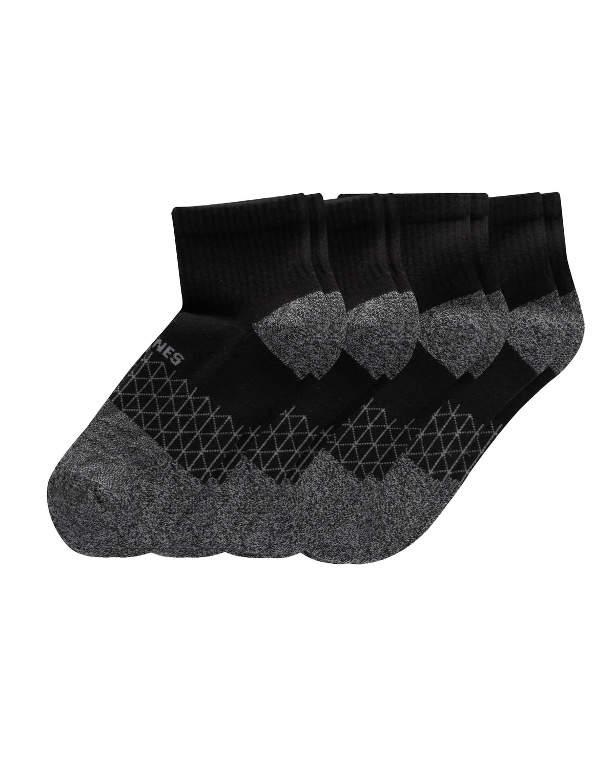 Hanes Absolute Comfort Men's Ankle Socks Pack, 4-Pair Pack, Cushioned Moisture-Wicking Seamless Toe Pack