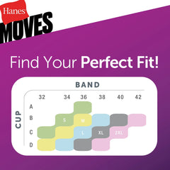 Hanes Moves Women's 360° Seamless Triangle Bra with Light Support