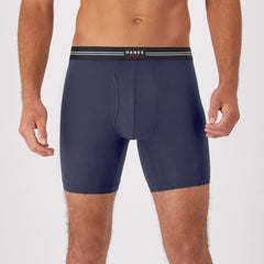 Hanes Perfect Flex Men's Boxer Brief Underwear, Lightweight & Breathable, Navy, 1-Pack