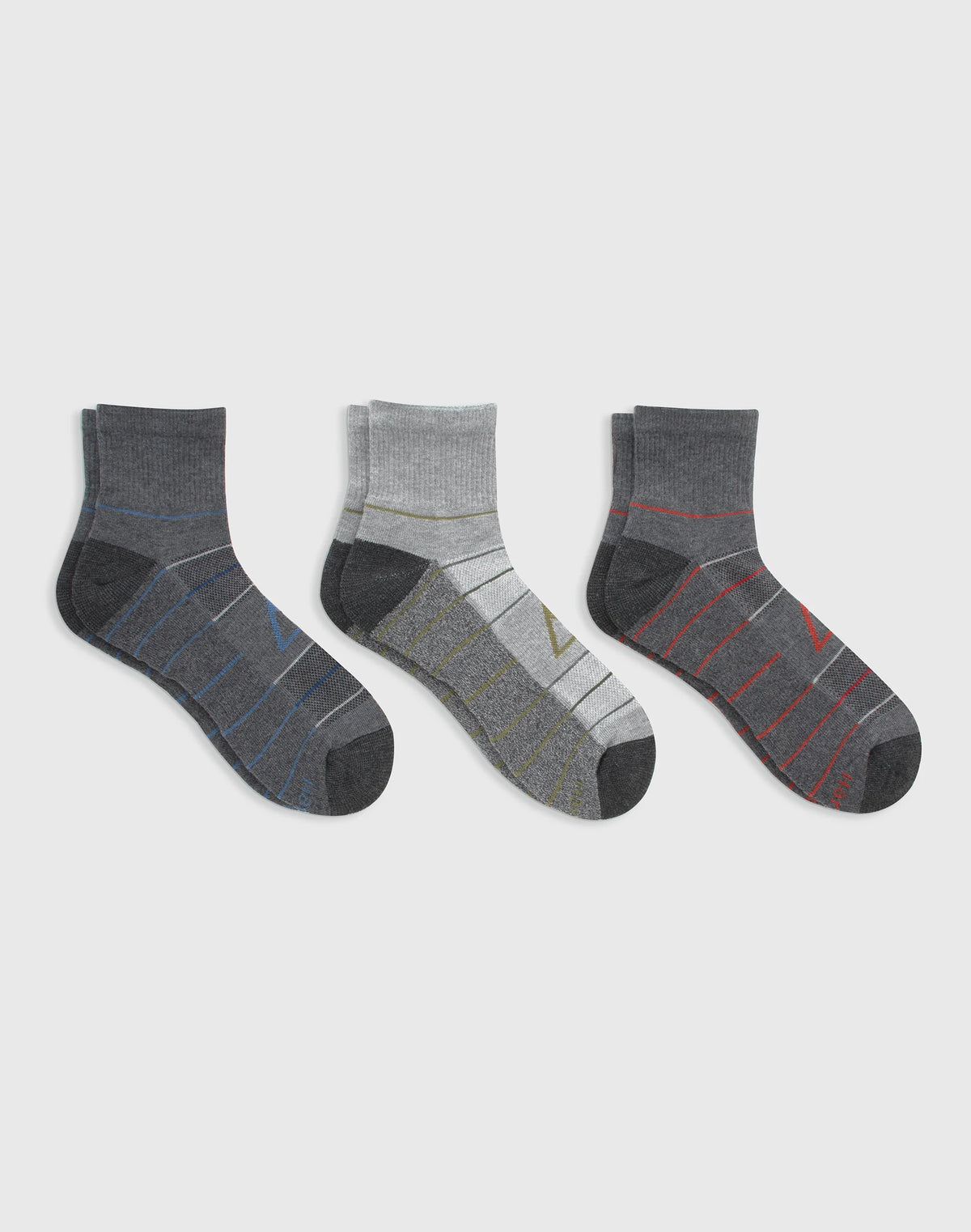 Hanes Explorer Downtown Streets Men's Cushioned Mid-Crew Socks, 3-Pairs