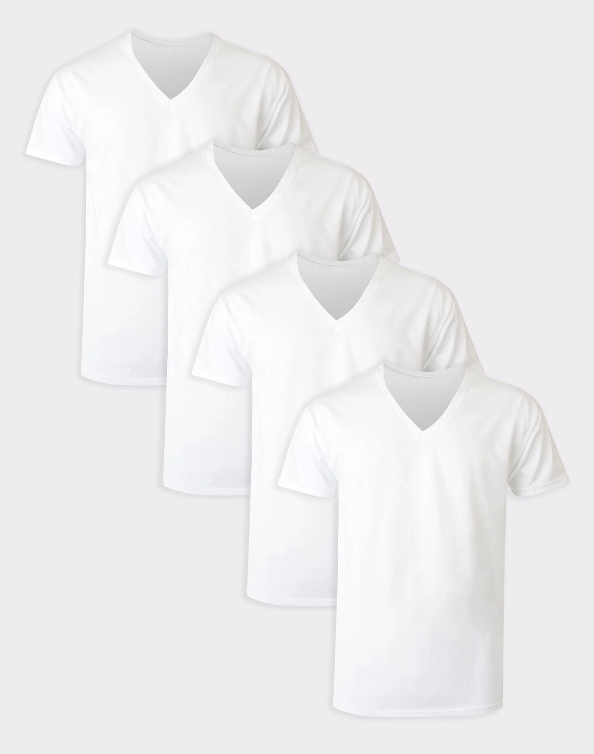 Hanes Ultimate Big Men's V-Neck T-Shirt Pack, 4-Pack, (Big & Tall Sizes)