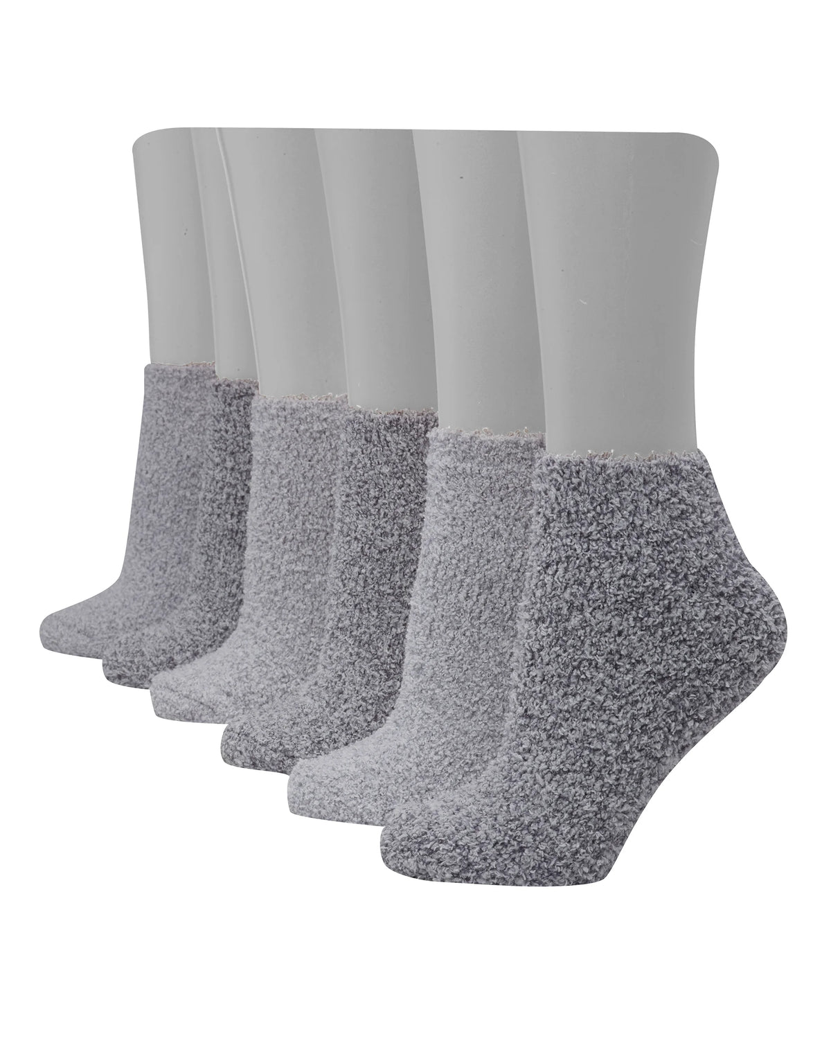 Hanes Women's Cozy No Show Socks, Assorted Solids, 6-Pairs