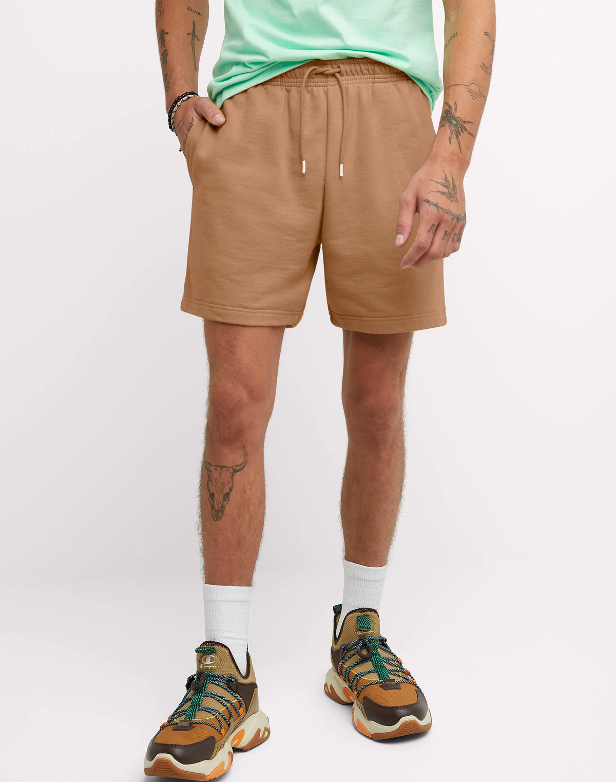 Hanes Explorer Unisex French Terry Shorts, 6"