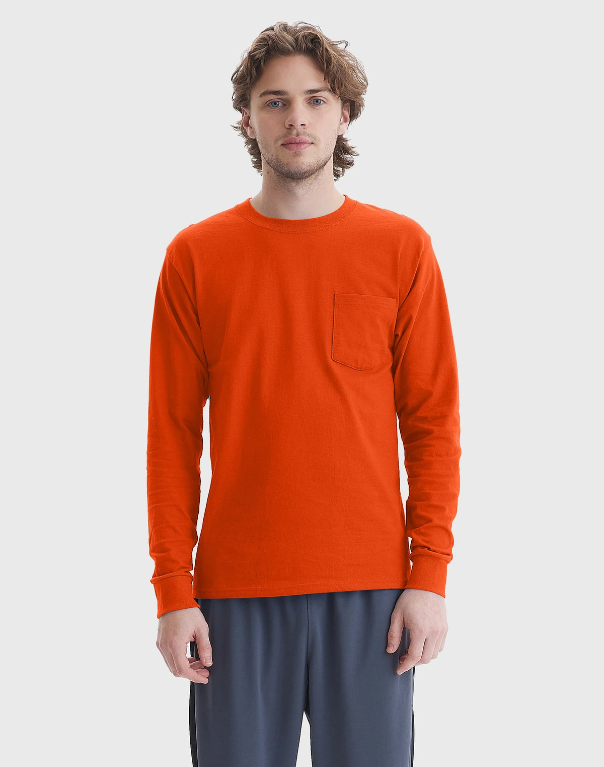Hanes Authentic Men's Long Sleeve Pocket T-Shirt