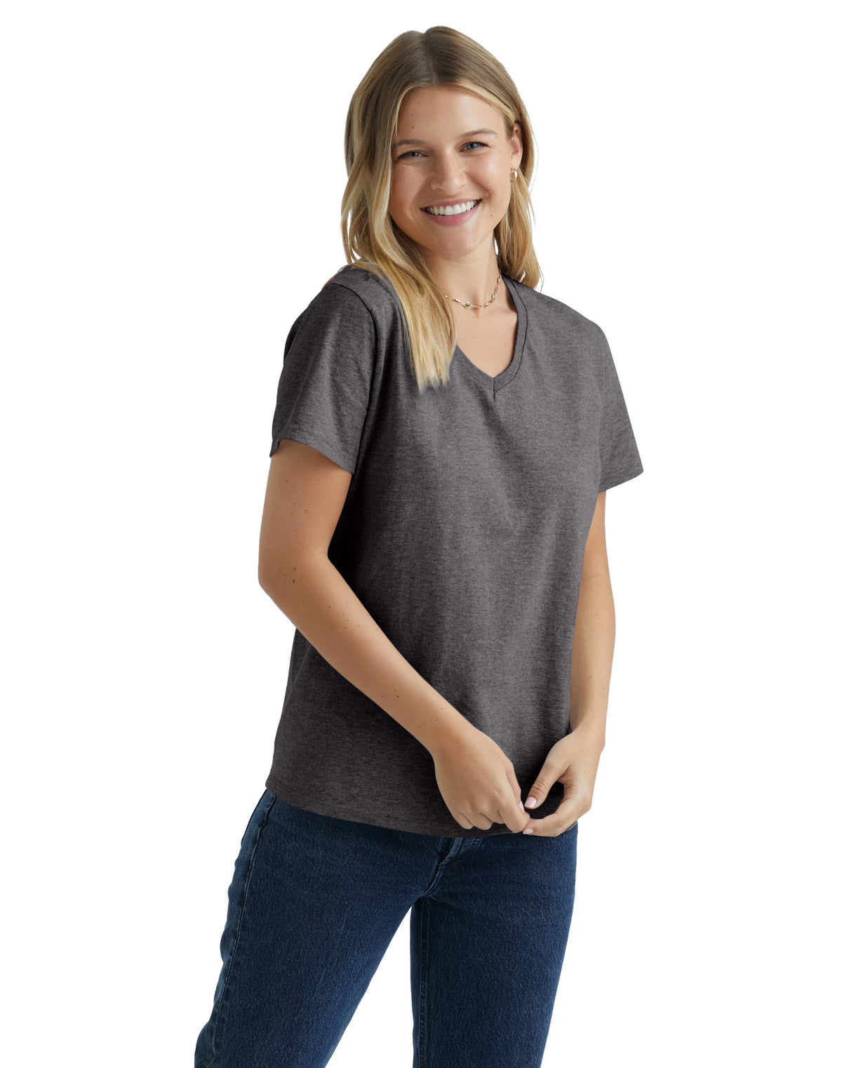Hanes Essentials Women's Cotton V-Neck T-Shirt