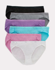 Hanes Women's Cotton Bikini Underwear, Cool Comfort, 6-Pack