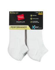 Hanes Men's Performance Cushioned Big & Tall Low Cut Socks, 6-Pack