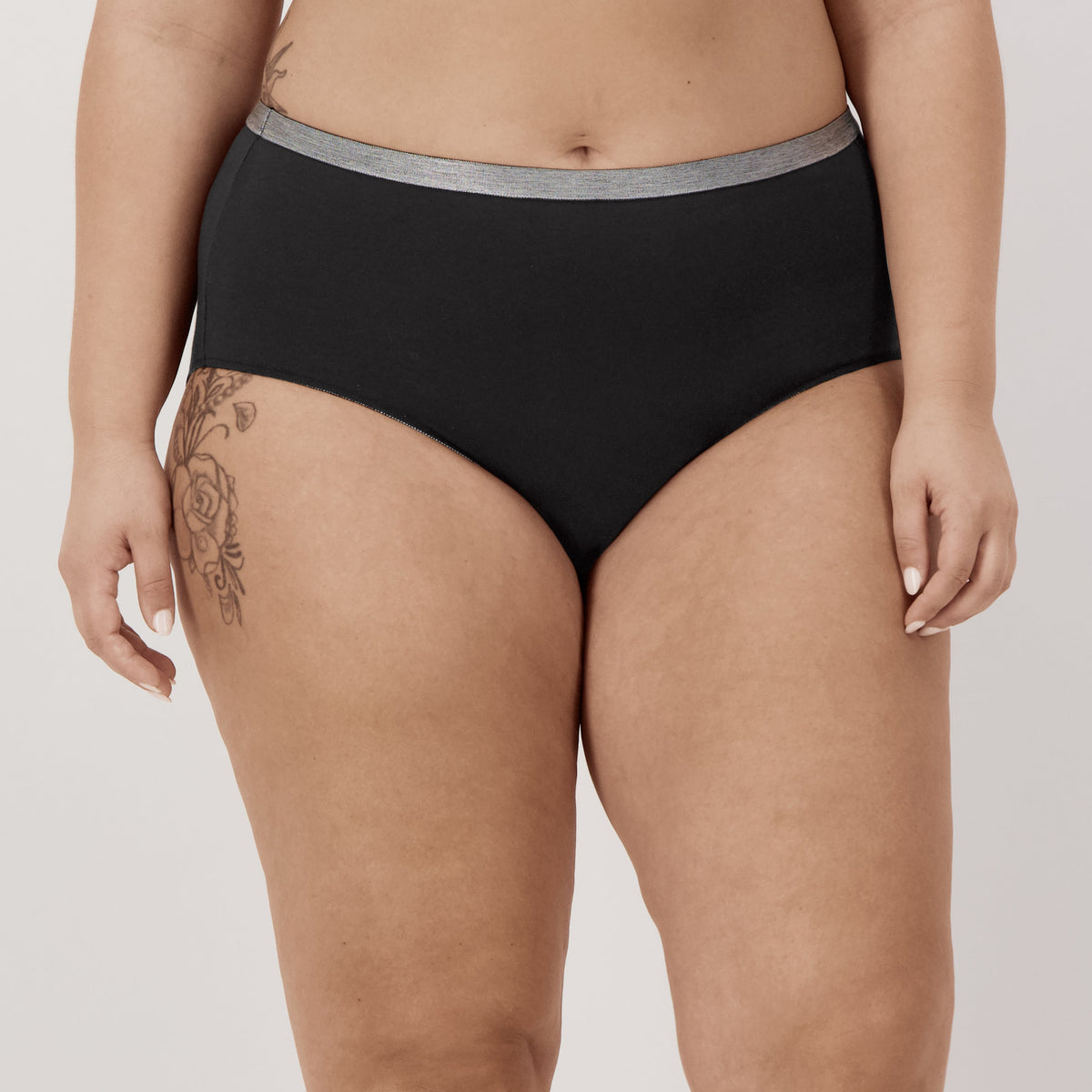 Hanes Just My Size Women's Stretch Cotton Brief Underwear, 5-Pack (Plus Size)
