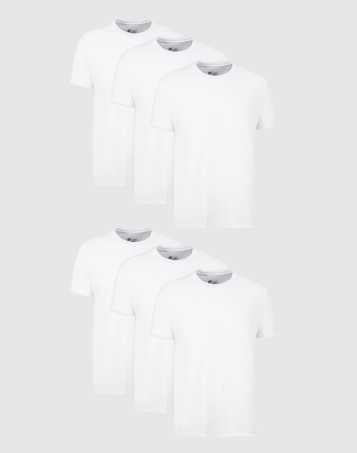 Hanes Men's White Undershirt Pack, 6-Pack, Odor Control