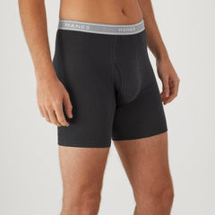 Hanes Comfort Flex Men's Cotton Boxer Brief Underwear, Moisture-Wicking, 6-Pack