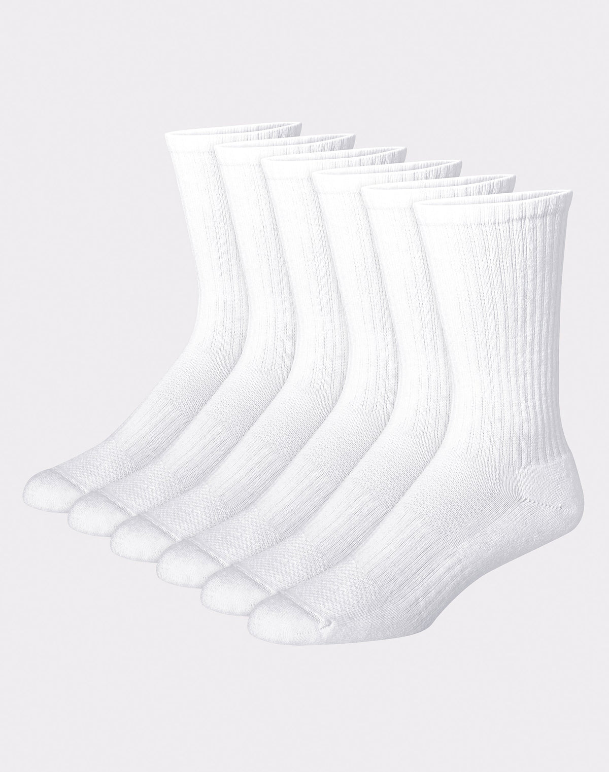 Hanes Men's Performance Cushioned Crew Socks, 6-Pack