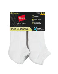 Hanes Men's Performance Cushioned Big & Tall Low Cut Socks, 6-Pack