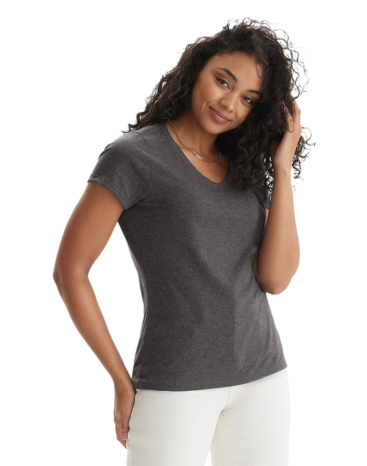 Hanes Perfect-T Women's Tri-Blend V-Neck T-Shirt