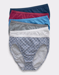 Hanes Ultimate Women's Breathable Hi-Cut Underwear, 6-Pack