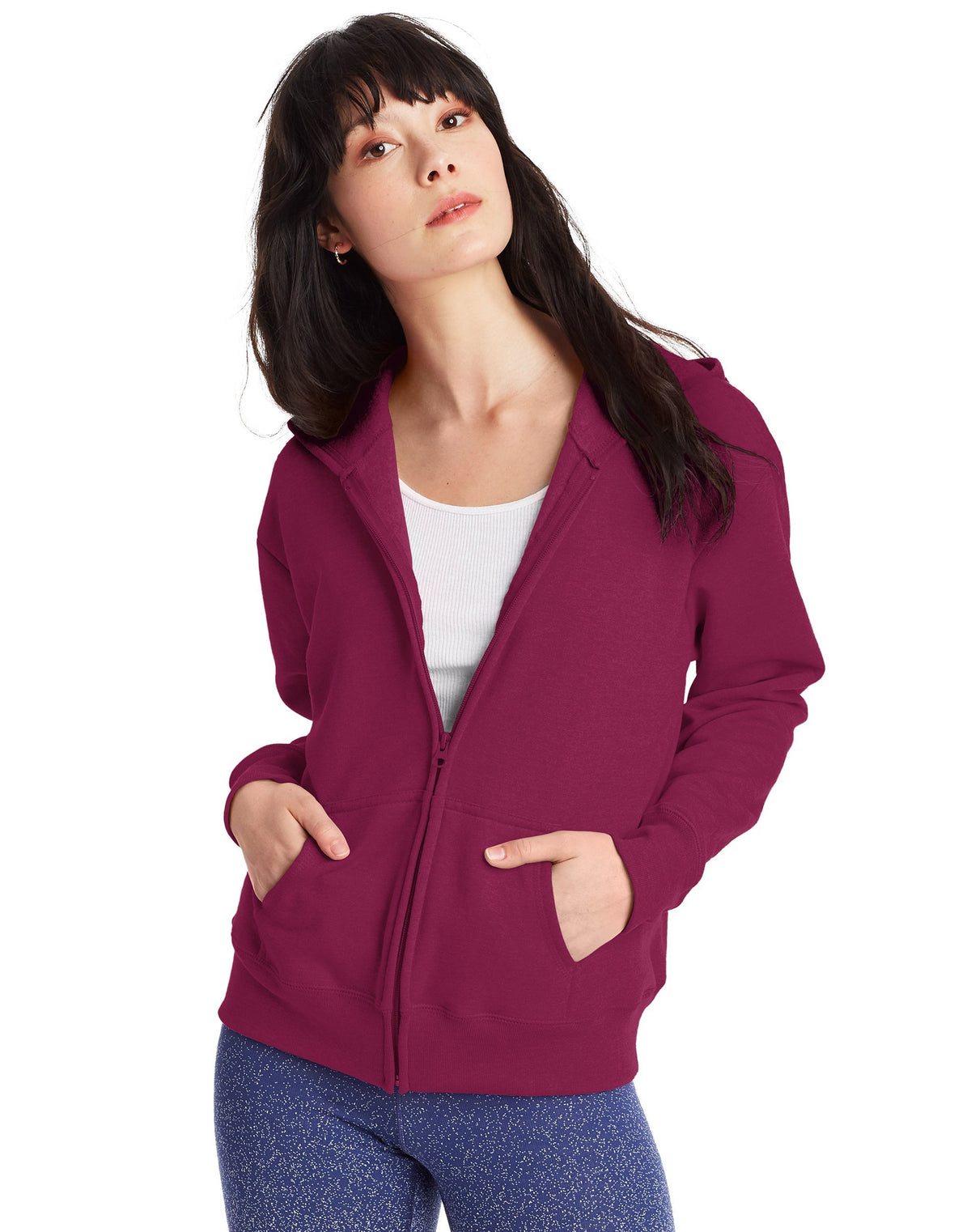 Hanes EcoSmart Women's Fleece Zip Hoodie