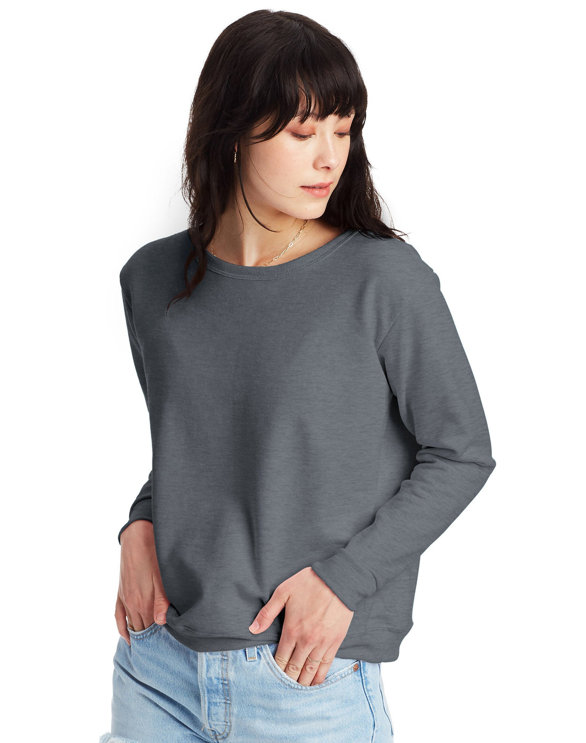 Hanes EcoSmart Women's Fleece Crewneck Sweatshirt