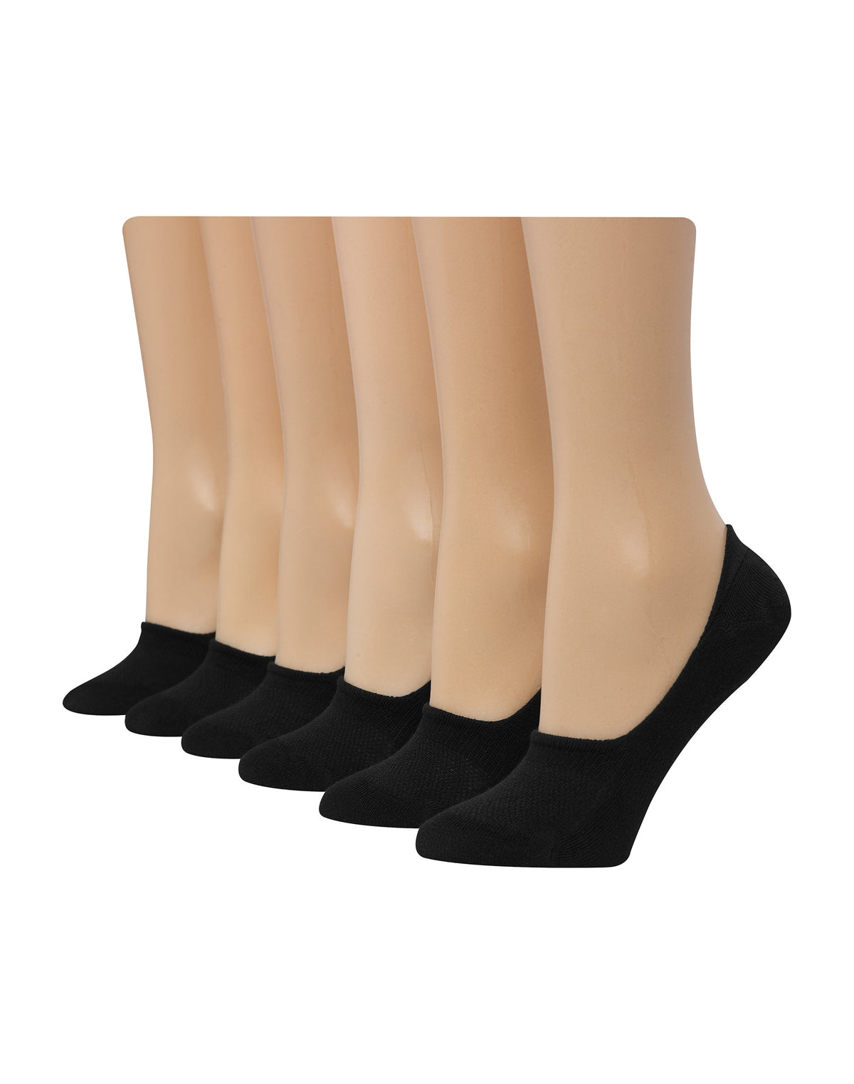 Hanes Comfort Fit Women's Mid Sport Invisible Liner Socks, Extended Sizes, 6-Pairs