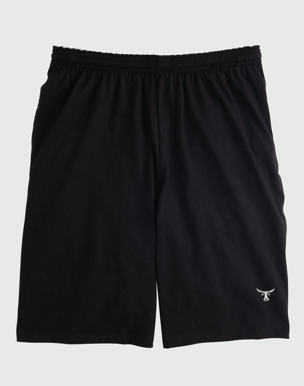 Hanes Beefy-T Men's Shorts, Bull Logo, 9"