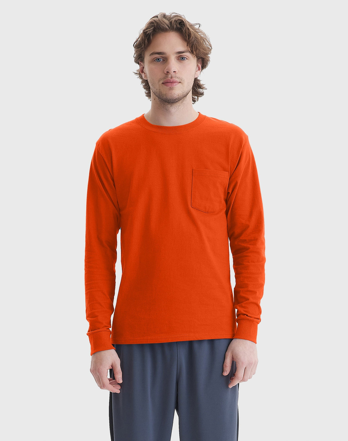 Hanes Authentic Men's Long Sleeve Pocket T-Shirt