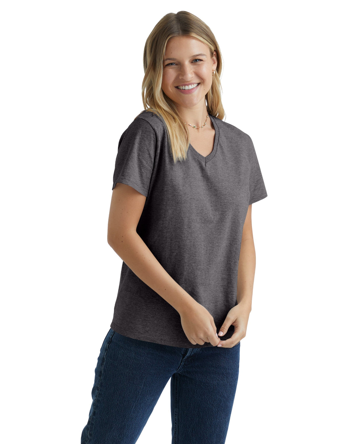 Hanes Essentials Women's Cotton V-Neck T-Shirt