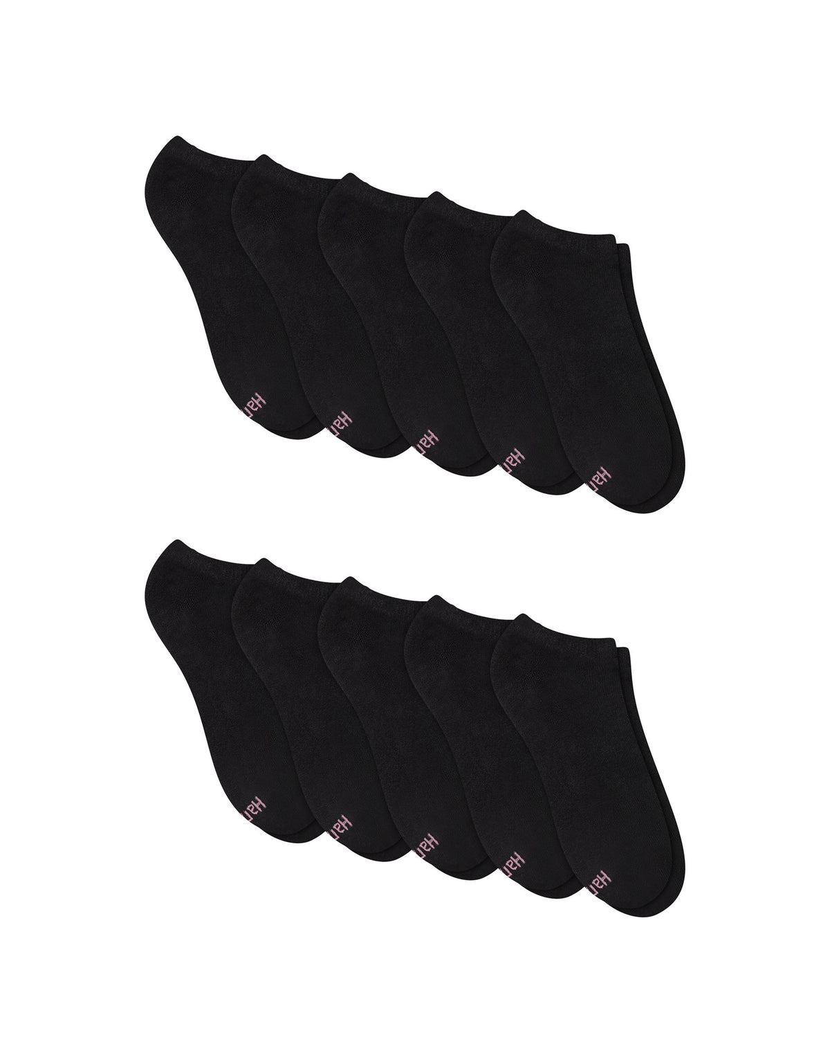 Hanes Women's Athletic No Show Socks, Full Sole Cushion, 10-Pairs