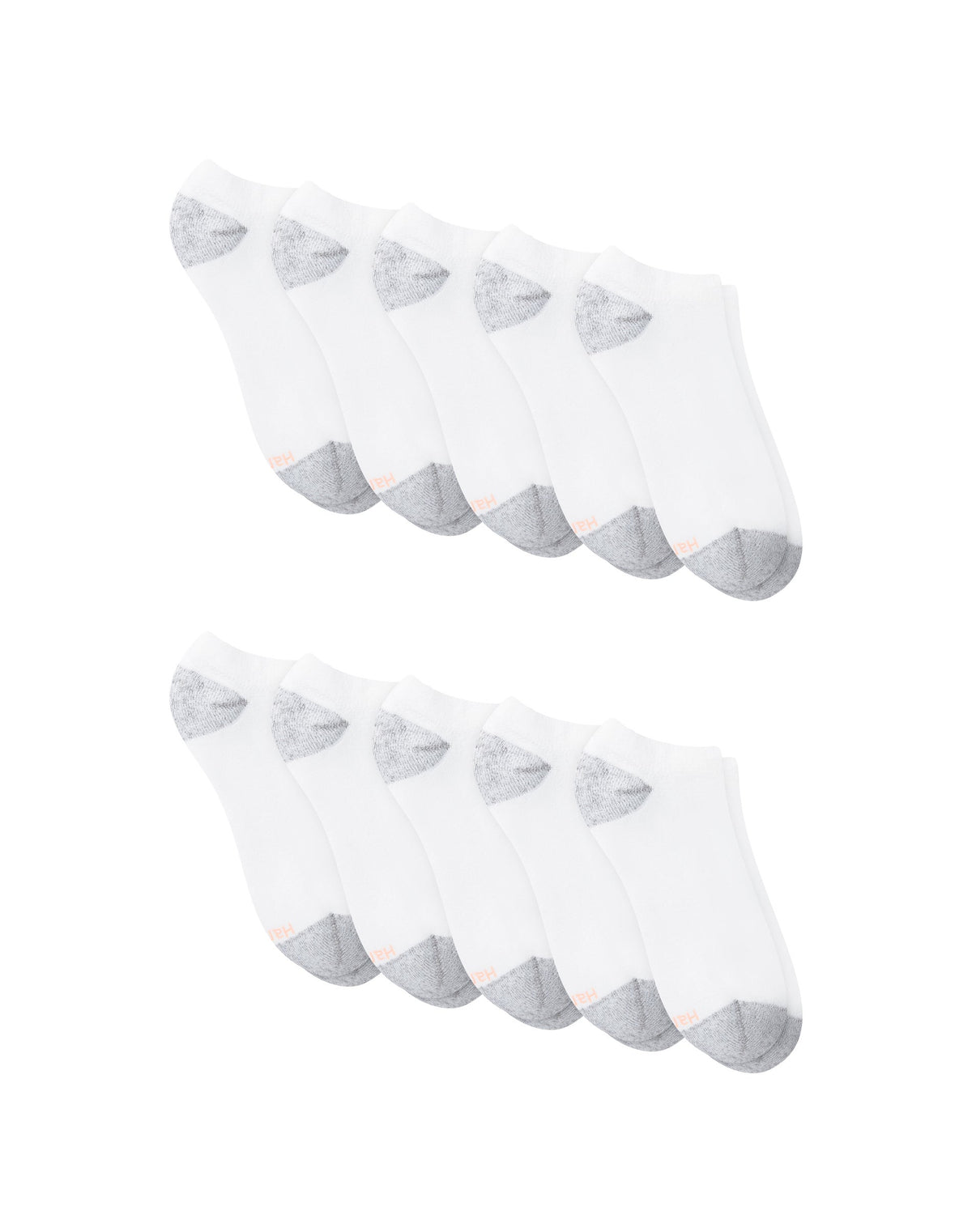 Hanes Women's No Show Socks, Cushioned, Extended Sizes, 10-Pairs