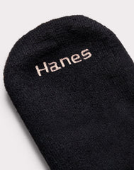 Hanes Women's Athletic Ankle Socks, Full Sole Cushion, Extended Sizes, 10-Pairs