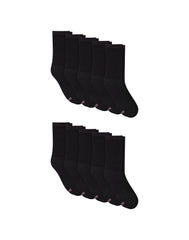 Hanes Women's Athletic Crew Socks, Full Sole Cushion, 10-Pairs