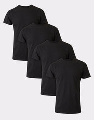 Hanes Ultimate Cotton Big Men's T-Shirt Pack, Black/Grey, 4-Pack, (Big & Tall Sizes)