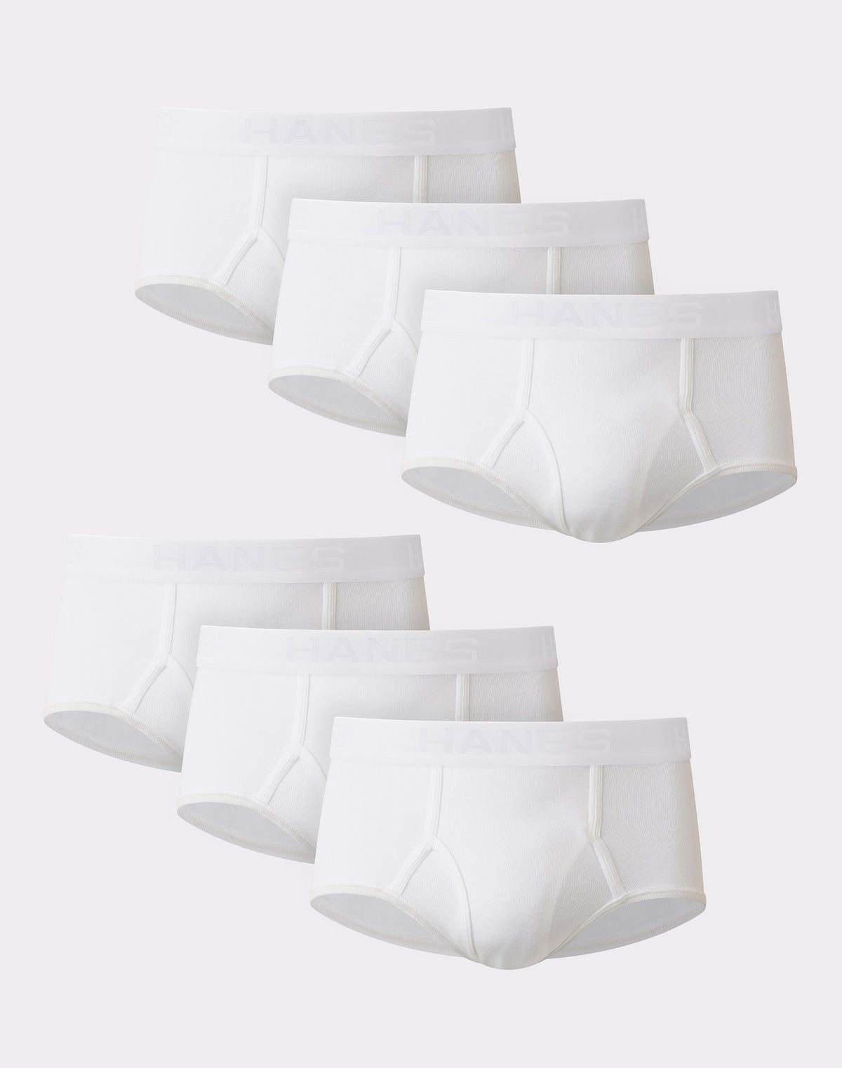 Hanes Ultimate Big Men's White Cotton Brief Underwear, 6-Pack, (Big & Tall Sizes)