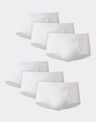 Hanes Ultimate Big Men's White Cotton Brief Underwear, 6-Pack, (Big & Tall Sizes)