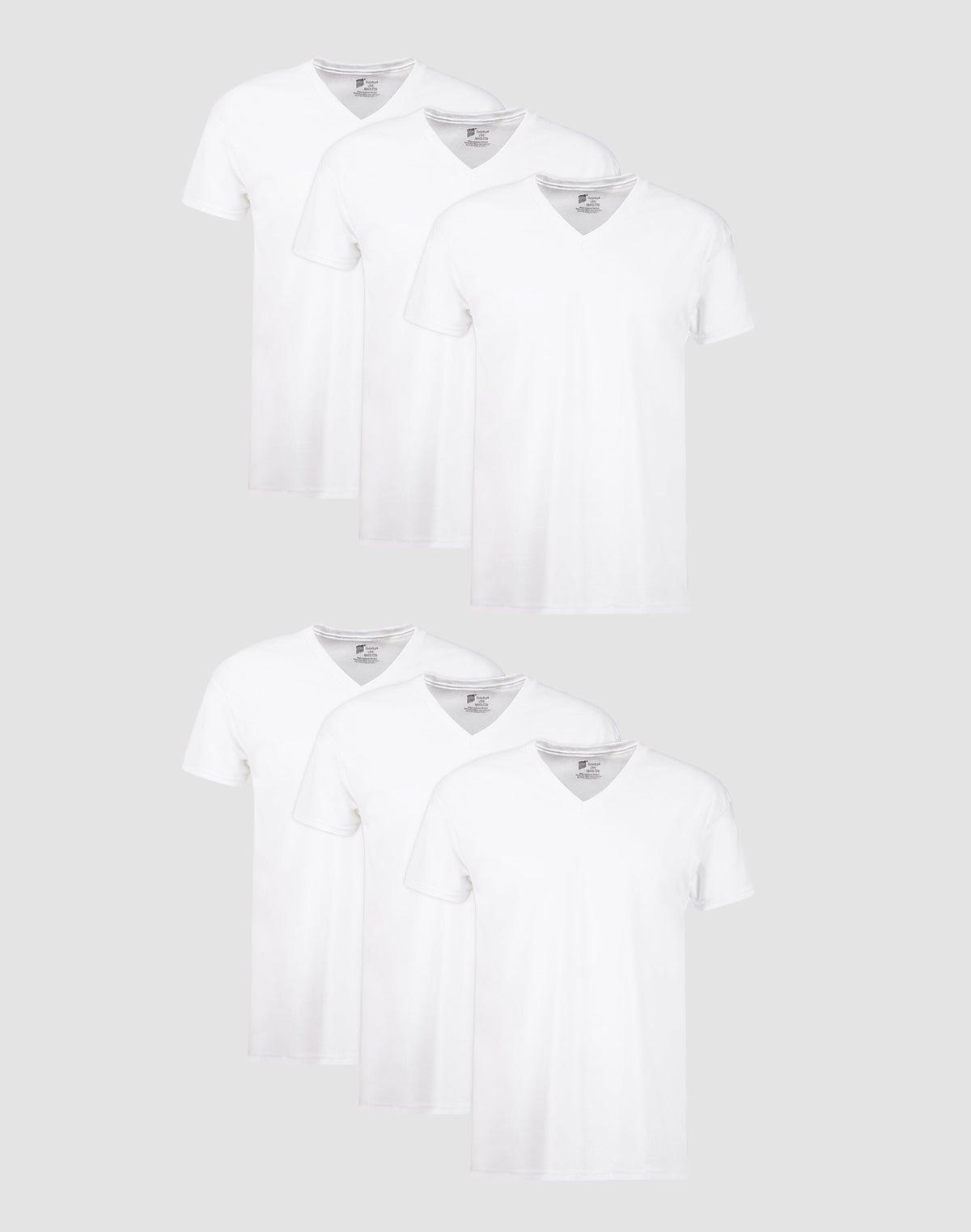 Hanes Men's Undershirt Pack, V-Neck, Moisture-Wicking Cotton with Odor Control, 6-Pack