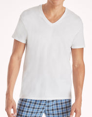 Hanes Men's White V-Neck Undershirt Super Value Pack, Moisture-Wicking Cotton, 10-Pack