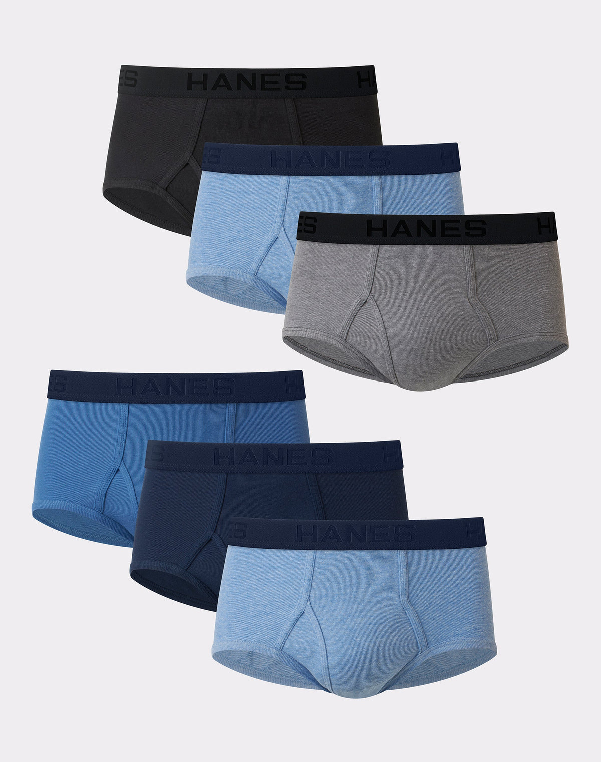 Hanes Ultimate Big Men's Brief Underwear, Assorted Solids, 6-Pack, (Big & Tall Sizes)