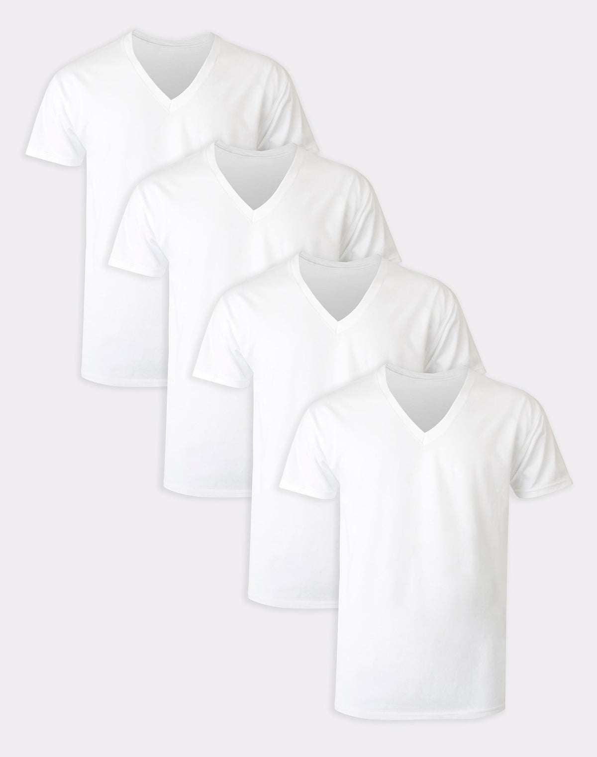 Hanes Ultimate Big Men's V-Neck T-Shirt Pack, 4-Pack, (Big & Tall Sizes)
