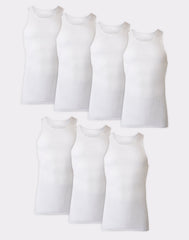 Hanes ComfortSoft Men's Tank Undershirt, White, 7-Pack