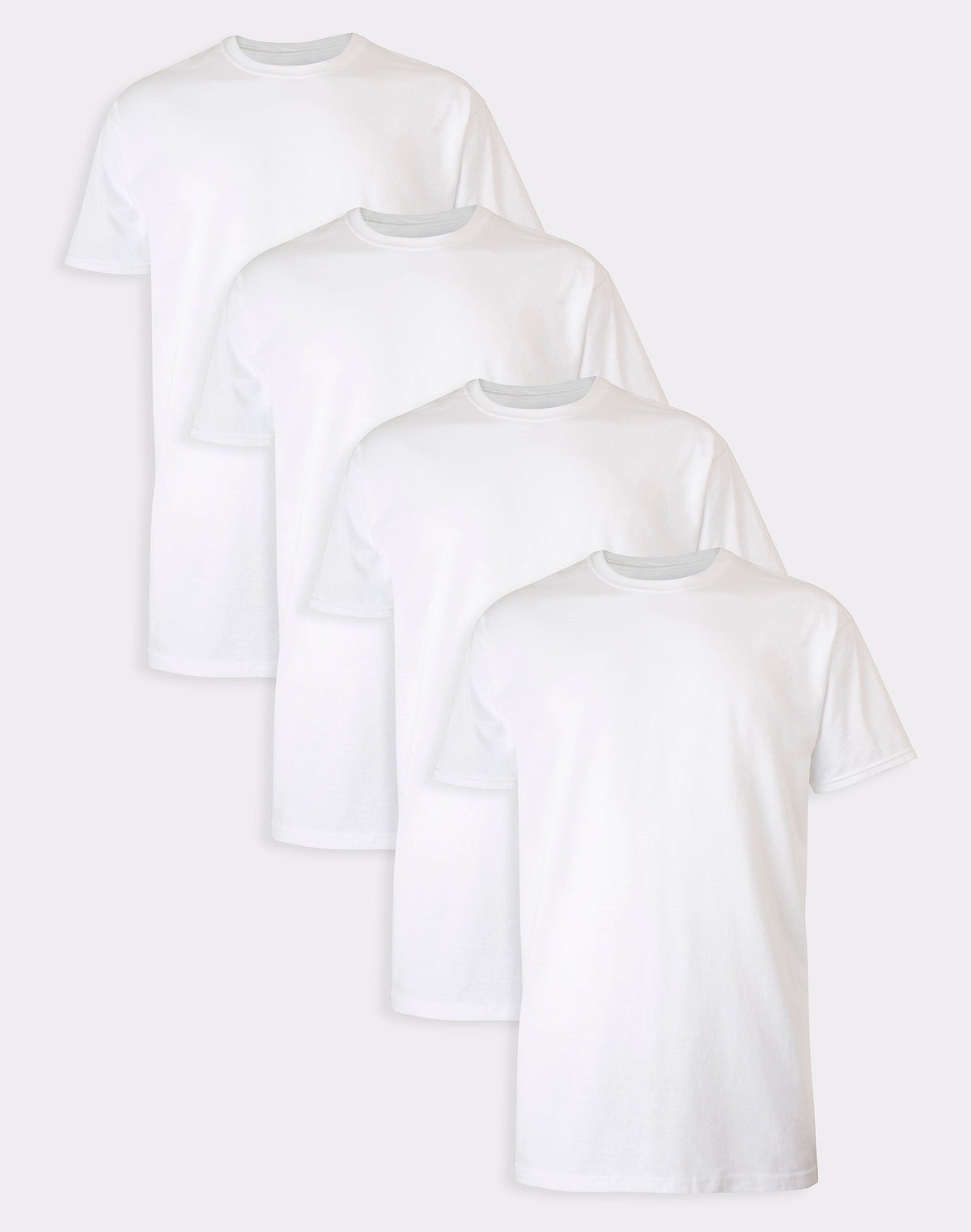 Hanes Ultimate Tall Men’s White Cotton Undershirt, 4-Pack, (Big & Tall Sizes)