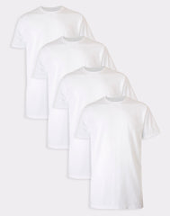 Hanes Ultimate Tall Men’s White Cotton Undershirt, 4-Pack, (Big & Tall Sizes)