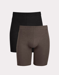 Hanes Explorer Men's Long Leg Boxer Brief Underwear, 2-Pack