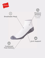 Hanes Men's X-Temp Cushioned Ankle Socks, 12-Pairs